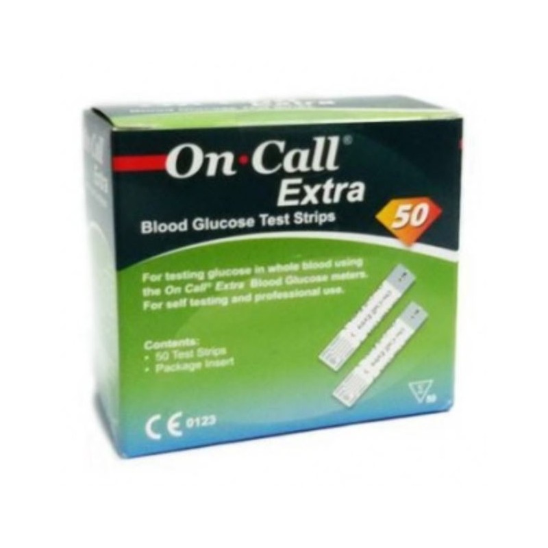 On Call Extra 25 bandelettes de test de la glycémie 