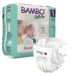 BAMBO NATURE 1 (2-4KG) pack 22 unités
