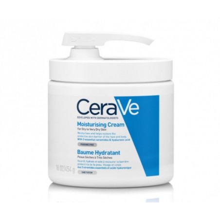 CeraVe Baume Hydratant Nourrissant Peau Sèche à Très Sèche Avec Pompe| 454g