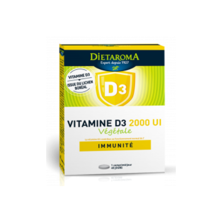 DIETAROMA VITAMINE D3 Végétale 2000UI | 40 comprimés