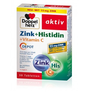 DOPPEL HERZ AKTIV Zinc + Hisridin + Vitamine C | 30 comprimés