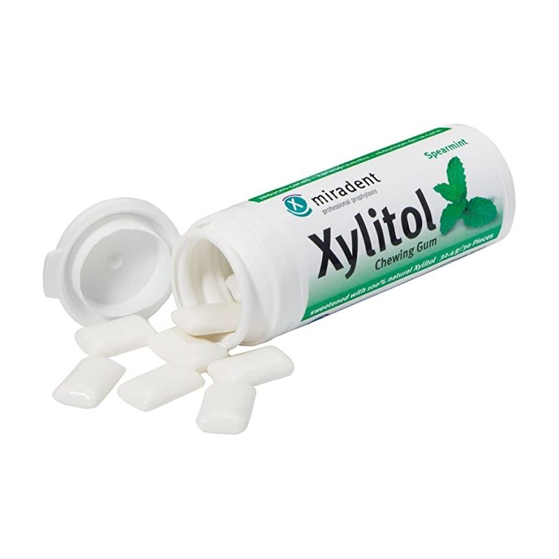 Miradent xylitol chewing gum menthe verte B30
