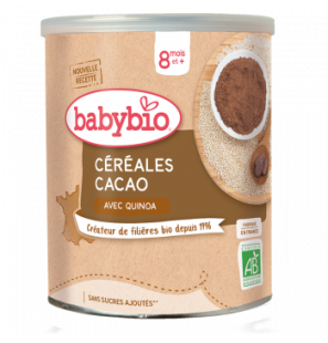BABYBIO Céréales cacao quinoa 220g – dès 8 mois