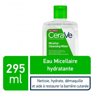 CeraVe Eau Micellaire Démaquillante Hydratante Peau Normale à Sèche | 295ml