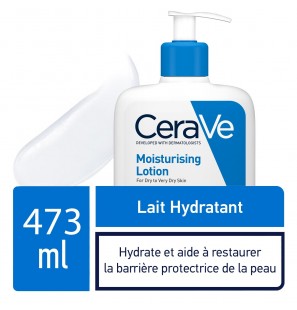 CeraVe Lait Hydratant Léger Peau Sèche à Très Sèche | 473ml
