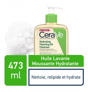 CeraVe Huile Lavante Moussante Hydratante Peau Très Sèche à Atopique | 473ml