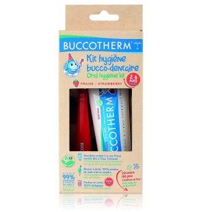 BUCCOTHERM Kit d’hygiène bucco-dentaire Ice Tea Pêche 7-12 ans BIO