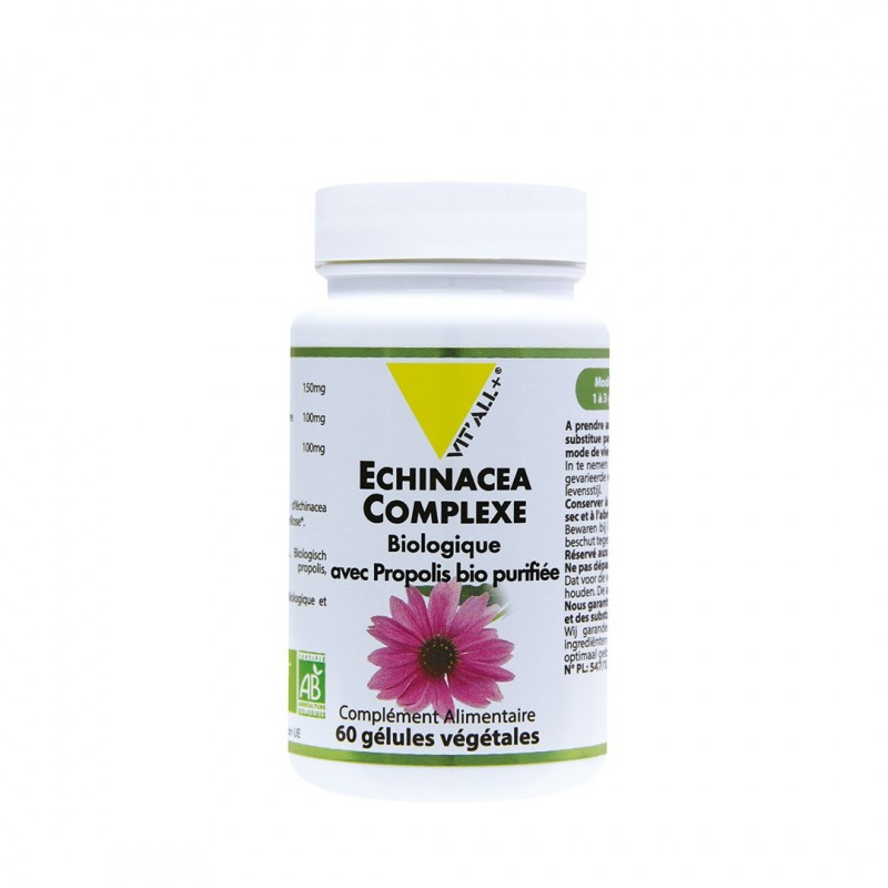 VIT'ALL+ Echinacea complexe Bio | 60 gélules VIT'ALL+ Echinacea complexe Bio | 60 gélules