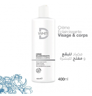 DWHITE crème éclaircissante Visage & Corps 400 ml