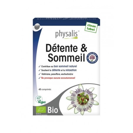 Physalis Détente & Sommeil BIO boite 45 comprimés