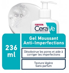CeraVe Gel Moussant Anti-Imperfections | Peau Grasse à Tendance Acnéique | 236ml