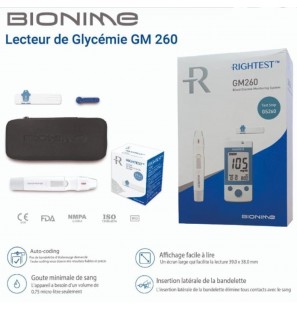 Bionime Rightest Wiz GM260 Glucomètre Lecteur de Glycémie