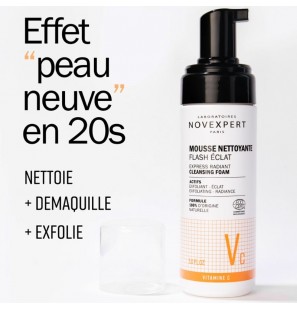 NOVEXPERT Mousse flash éclat Nettoyante | 150 ml