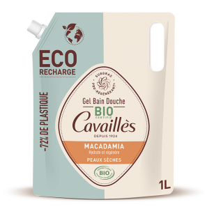 ROGE CAVAILLES Eco-Recharge HUILE MACADAMIA gel bain douche BIO 1L
