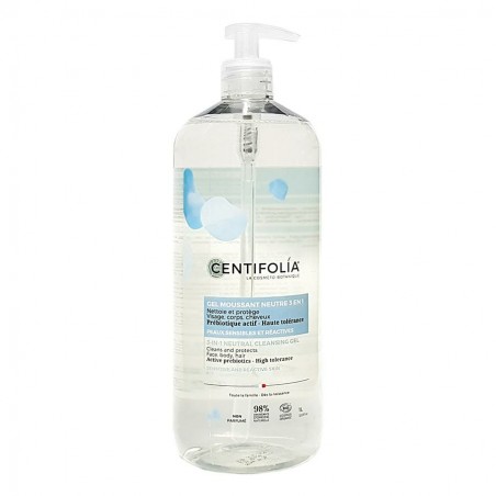 CENTIFOLIA gel moussant neutre prebiotique 3EN1 | 1L