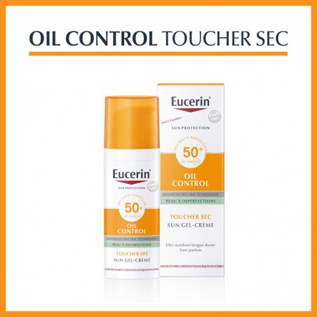 EUCERIN SUN TOUCHER SEC gel crème Oil Control spf 50+ | 50 ml