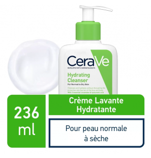 CeraVe Offre Crème Lavante Hydratante Peau Normale à Sèche | 236ml + Crème Visage spf 50+