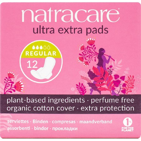 NATRACARE Ultra Extra Pads Normal boite 12