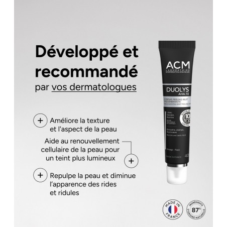 ACM DUOLYS AHA 10 crème peeling Nuit | 40 ml