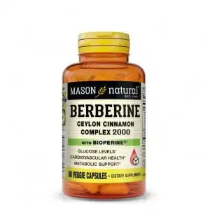 MASON NATURAL BERBERINE CEYLON CINNAMON COMPLEX 2000 B60 CAPSULES