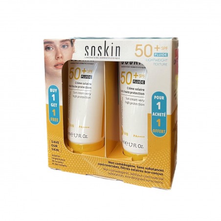 SOSKIN PACK FLUIDE LOWTOX SPF50 50ML*2
