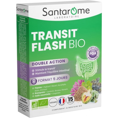 SANTAROME Transit Flash Bio 15 Comprimés