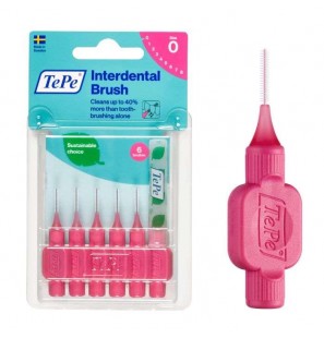 TEPE 6 Brosses Interdentaires 0.4mm Taille 0 - Rose