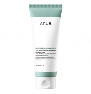 ANUA HEARTLEAF + SUCCINIC MOUSSE NETTOYANTE HYDRATANTE SUCCINIQUE 150ML