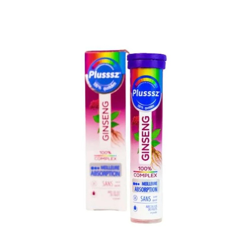 PLUSSSZ 100% GINSENG COMPLEX 20 COMPRIMES PLUSSSZ 100% GINSENG COMPLEX 20 COMPRIMES
