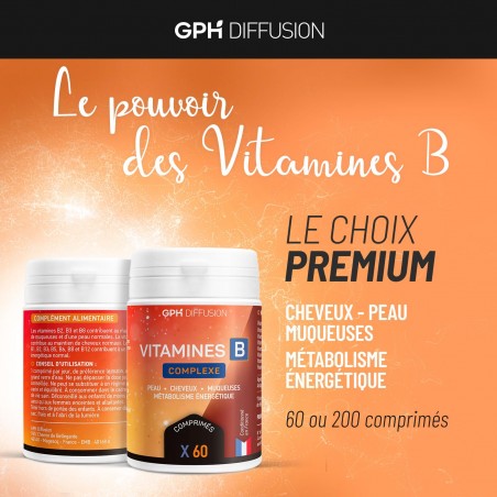 GPH DIFFUSION Vitamine B Complexe 500 mg l 60 comprimés