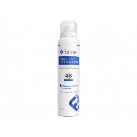 FARLINE Déodorant Extra-Dry 48h Protection Sans Alcool 150 ml