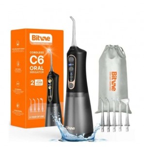 BITVAE WATERFLOSS CORDLESS C6 ORAL IRRIGATOR BLACK GOLD