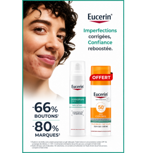 EUCERIN Pack Dermopure Triple Effect Sérum 40ml+Ecran oil Control 50ml offert