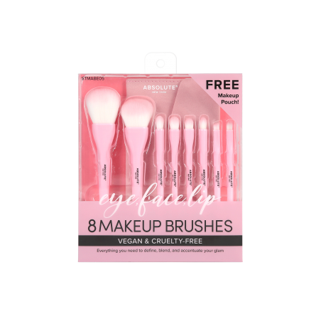 ABSOLUTE NEW YORK Pink Essentials Makeup Brush Set
