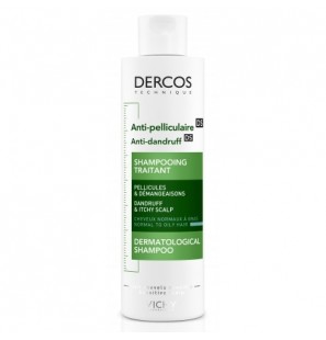 Vichy Dercos Shampoing Traitant Anti-Pelliculaire Cheveux Gras| 200 ml