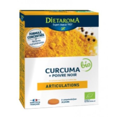 DIETAROMA Curcuma & Poivre Noir Bio | 60 comprimés