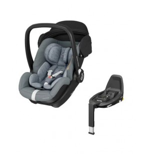 BEBE CONFORT Siège auto marble essential Grey + Base fixation isofix Gr0+