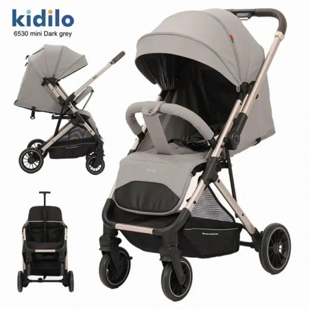 KIDILO poussette mini 6530 DARK GREY